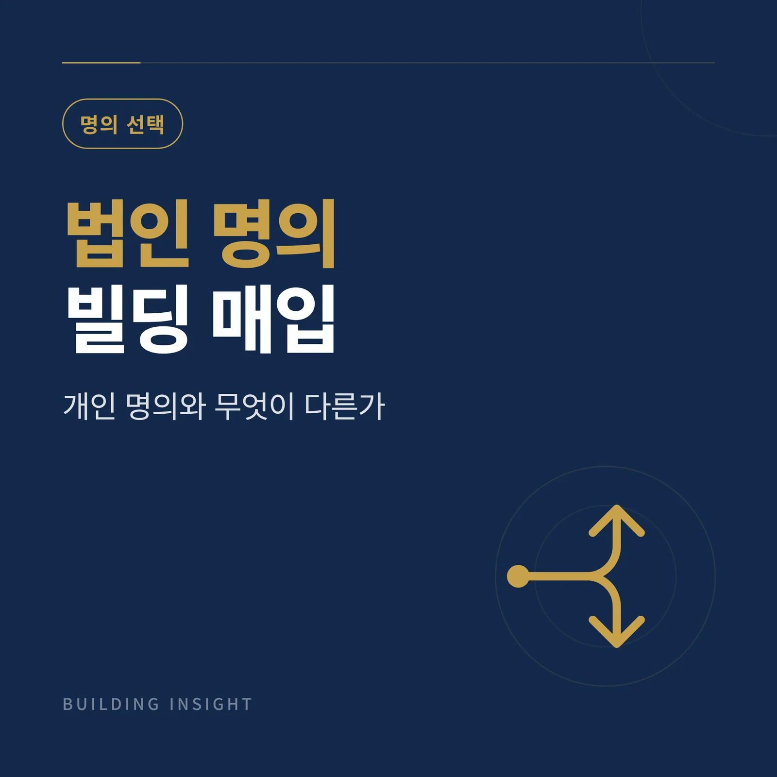 법인 명의 빌딩 매입